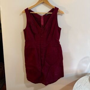 Modcloth Deep Red Backless Dress